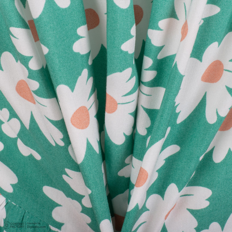 پیراهن زنانه افراتین مدل گل بابونه کد 9594 رنگ سبز