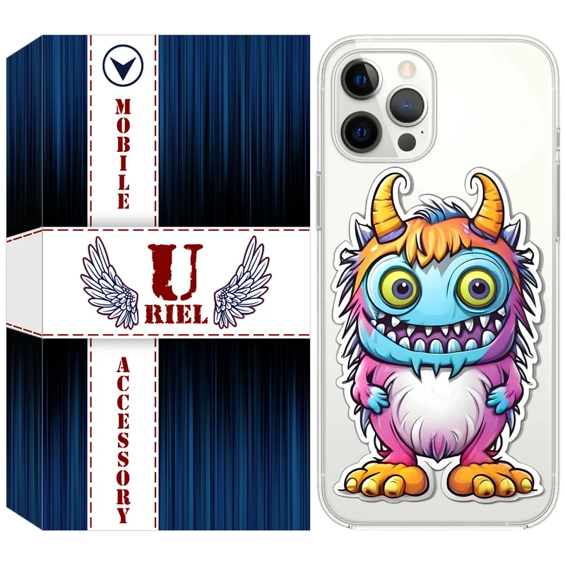 کاور یوریل مدل Clear کد 50 طرح میکروب مناسب برای گوشی موبایل اپل iPhone 12 Pro Max