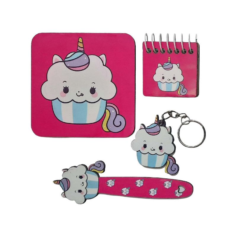 بسته لوازم تحریر مدل تک شاخ ابری مجموعه 4 عددی