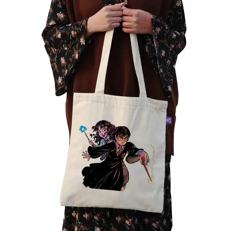 ساک خرید ترمه طراحان ایده مدل هری پاتر و هرماینی کد cfp1583 - S