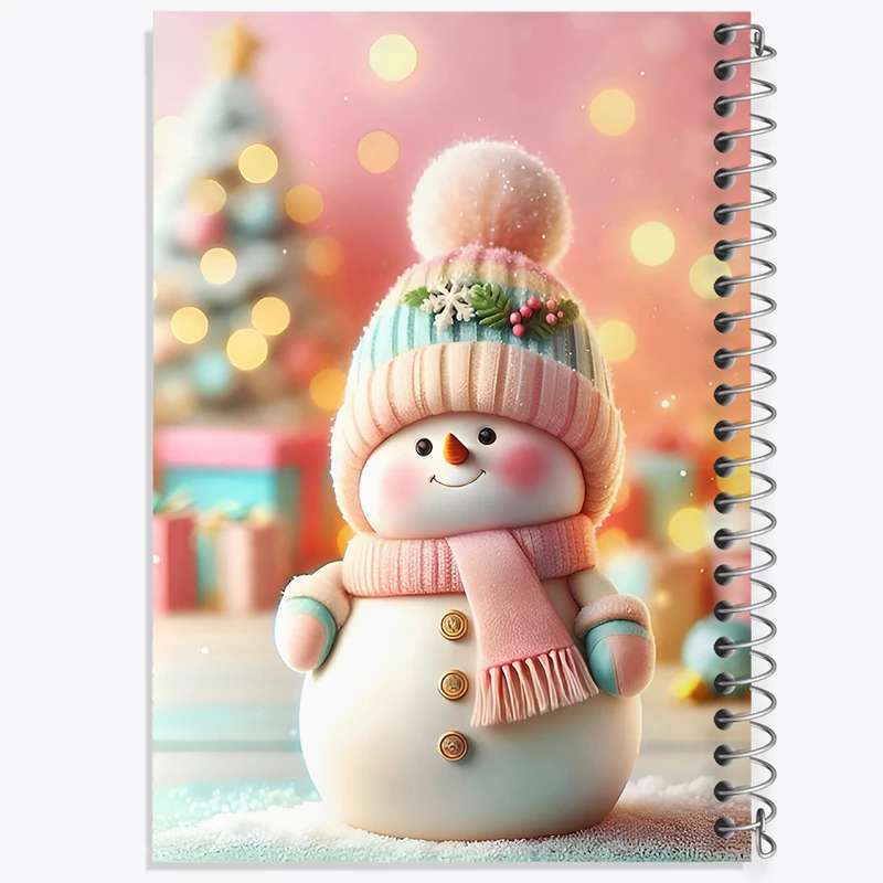 دفتر شطرنجی 50 برگ خندالو طرح آدم برفی کیوت کد F7876