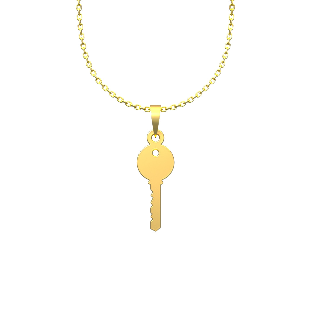 گردنبند طلا 18 عیار زنانه مدوپد مدل کلید کد F3-1-1111