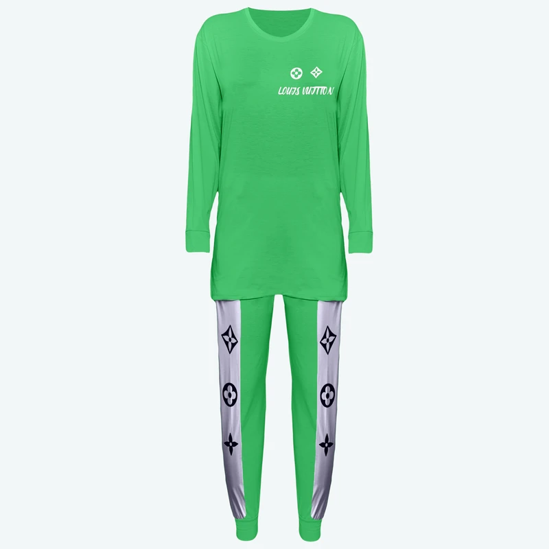 ست تی شرت آستین بلند و شلوار زنانه مدل آنا کد 01