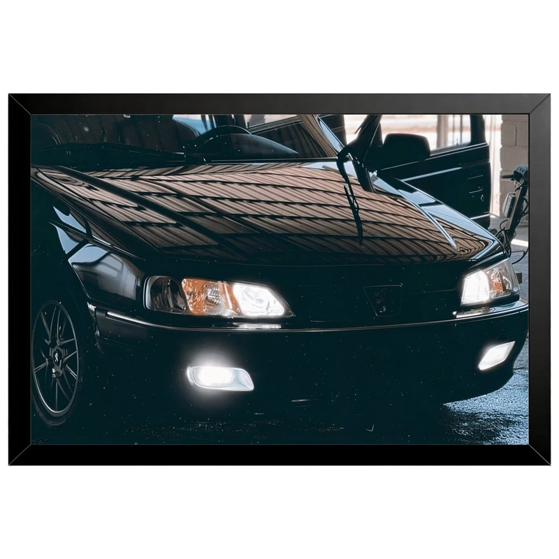 تابلو بکلیت طرح ماشین و خودرو پژو پارس (پرشیا) مدل B-po2172 فریم مشکی