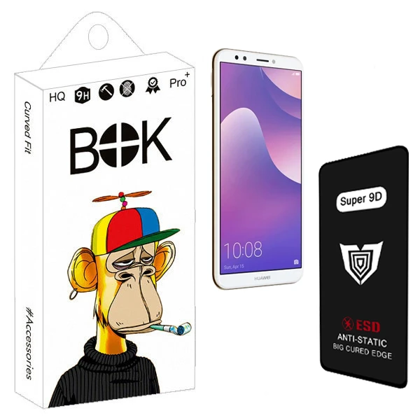 محافظ صفحه نمایش بوک مدل Super 9D مناسب برای گوشی موبایل هوآوی y7 2018 / آنر 7C