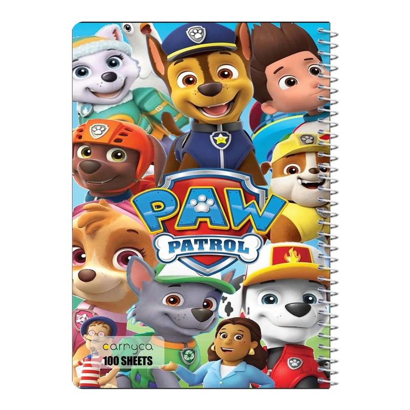 دفتر مشق 100 برگ سیمی کارنیکا طرح سگ های نگهبان paw patrol کد 12287
