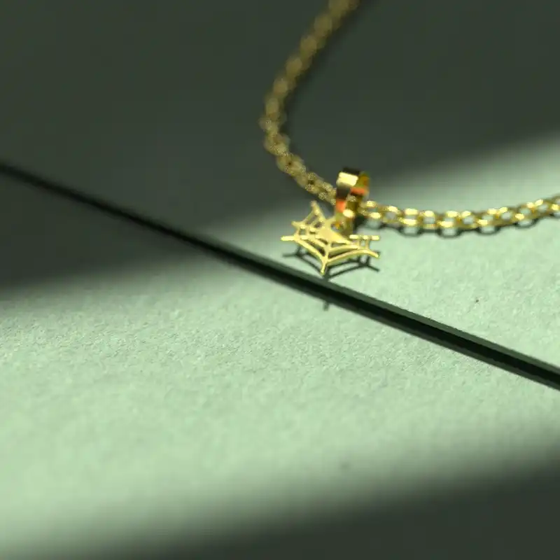 گردنبند طلا 18 عیار زنانه مدوپد مدل تار عنکبوت کد A2-1-1200