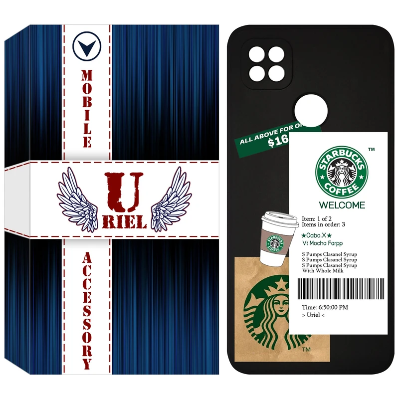 کاور مدل KSH کد 4 طرح استارباکس مناسب برای گوشی موبایل شیائومی Redmi 9C