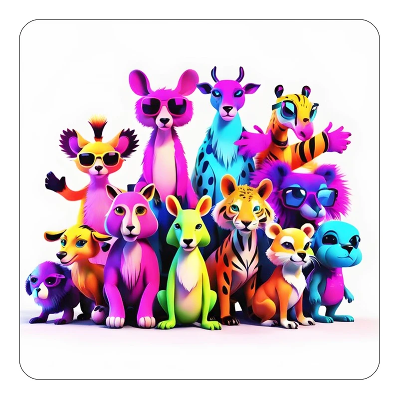 مگنت کاکتی طرح حیوانات رنگی مدل mp25238