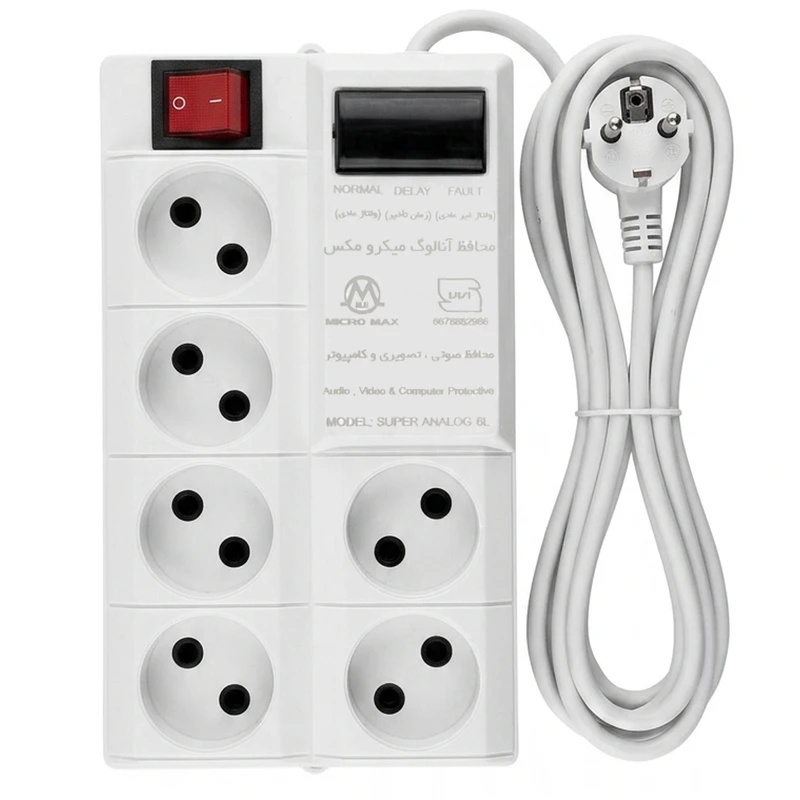 محافظ ولتاژ صوتی و تصویری میکرومکس مدل super analoge 6L