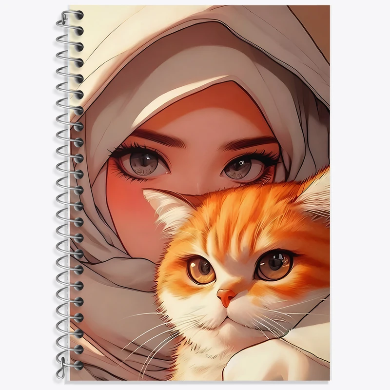 دفتر لغت 50 برگ خندالو طرح دخترانه باحجاب کد F8479