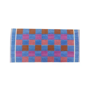 حوله دستی مدل چهارخانه کد 562 سایز 40x80 سانتی متر