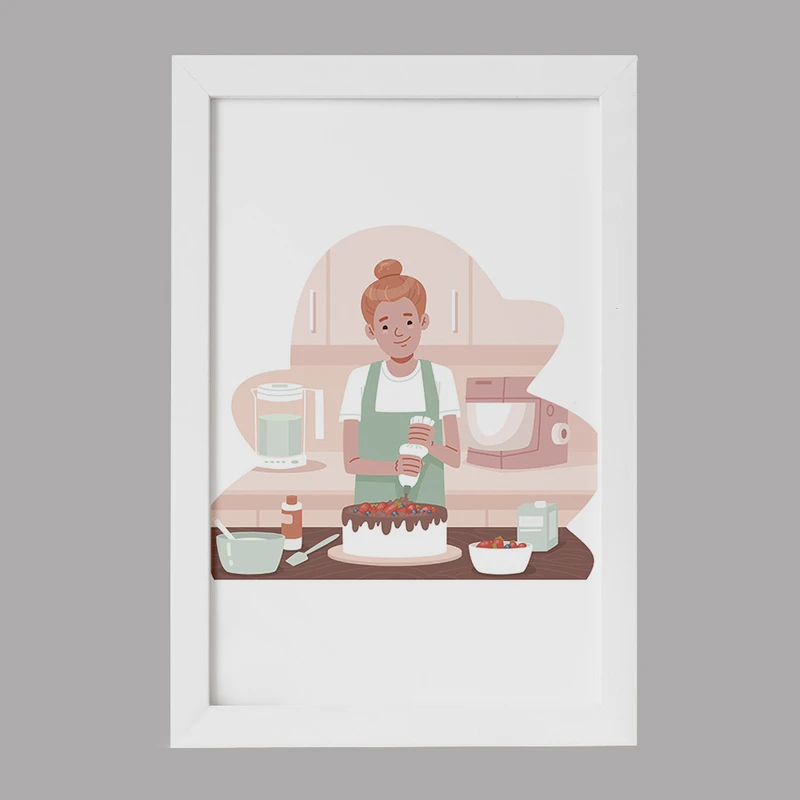 تابلو خندالو مدل کیک و شیرینی پزی کد 36684