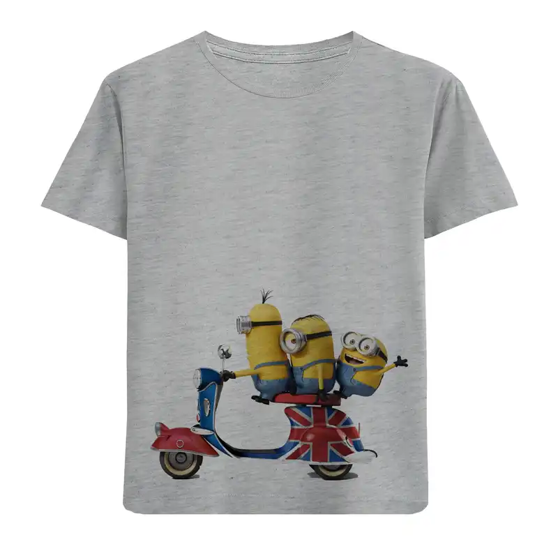 تی شرت آستین کوتاه بچگانه مدل مینیون و موتور 4