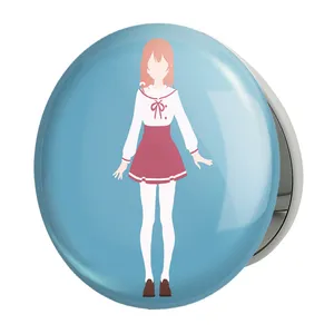 آینه جیبی خندالو طرح ساکوراساوا انیمه کانوجواوکاری مدل تاشو کد 18175 