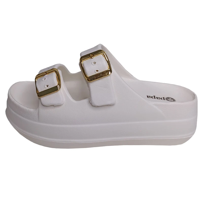 عکس شماره 8 : دمپایی زنانه پاپا مدل نقره کد 1662-cr