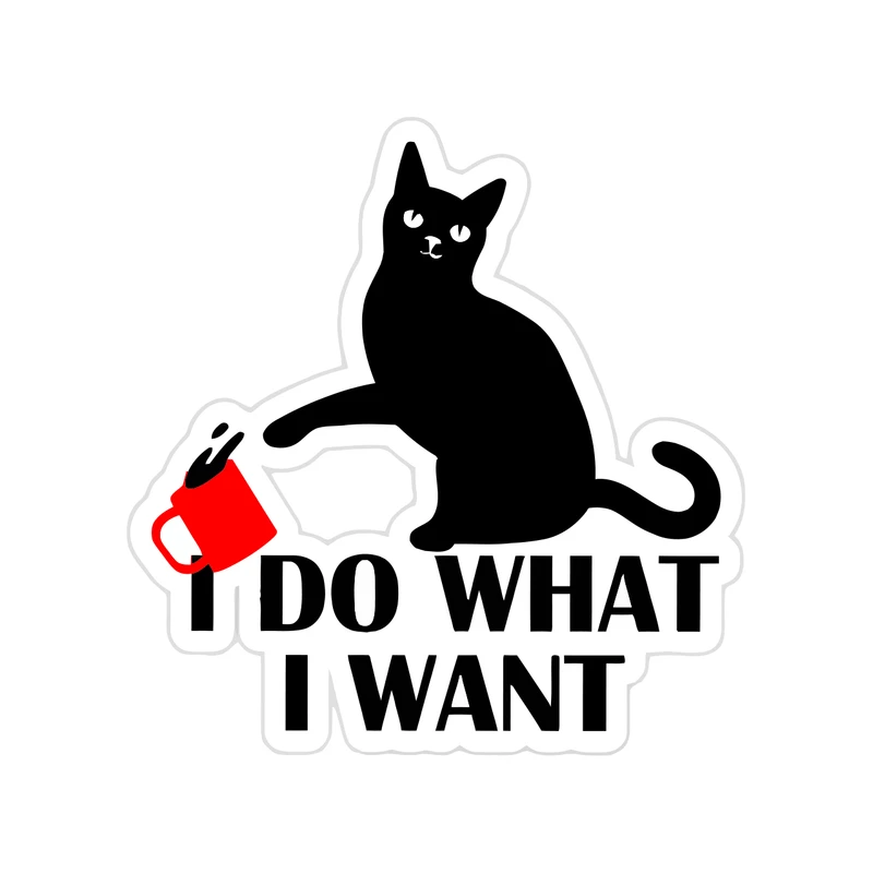 برچسب لپ تاپ پویا مارکت طرح گربه شیطون کد 2281