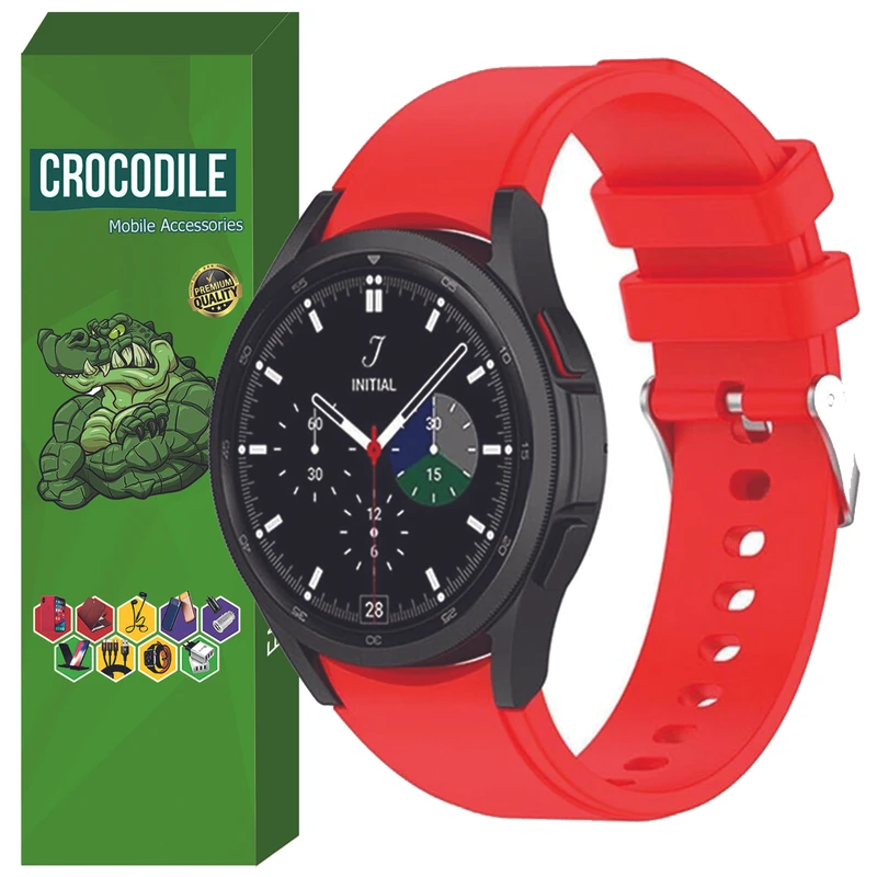 بند ساعت کروکودیل مدل Striated مناسب برای ساعت هوشمند سامسونگ Galaxy Watch 4 Classic 42mm / 46mm