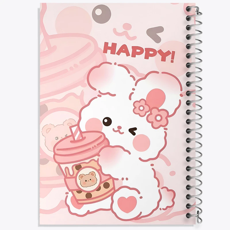 دفتر شطرنجی 50 برگ خندالو طرح خرگوش کیوت کد N4634