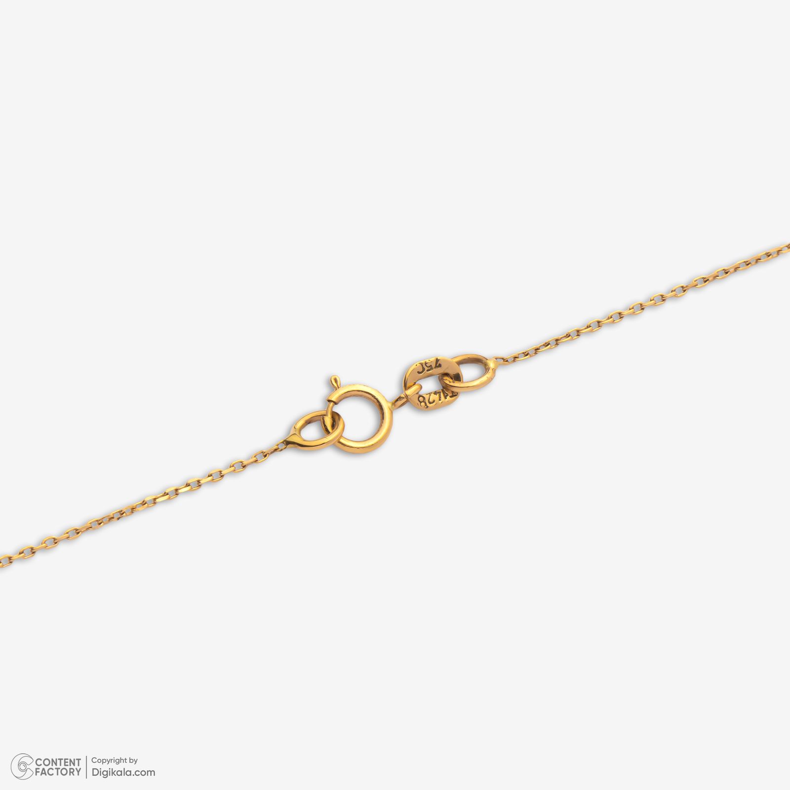 گردنبند طلا 18 عیار زنانه با زنجیر حلقه‌ای (فلامینگو) وی گالری مدل پر کد NA4414 -  - 5