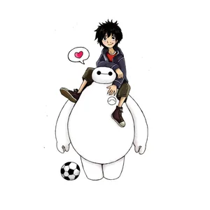 استیکر لپ تاپ و موبایل مدل انیمیشن طرح شش ابر قهرمان بیمکس Big Hero 6 Baymax کد 2706
