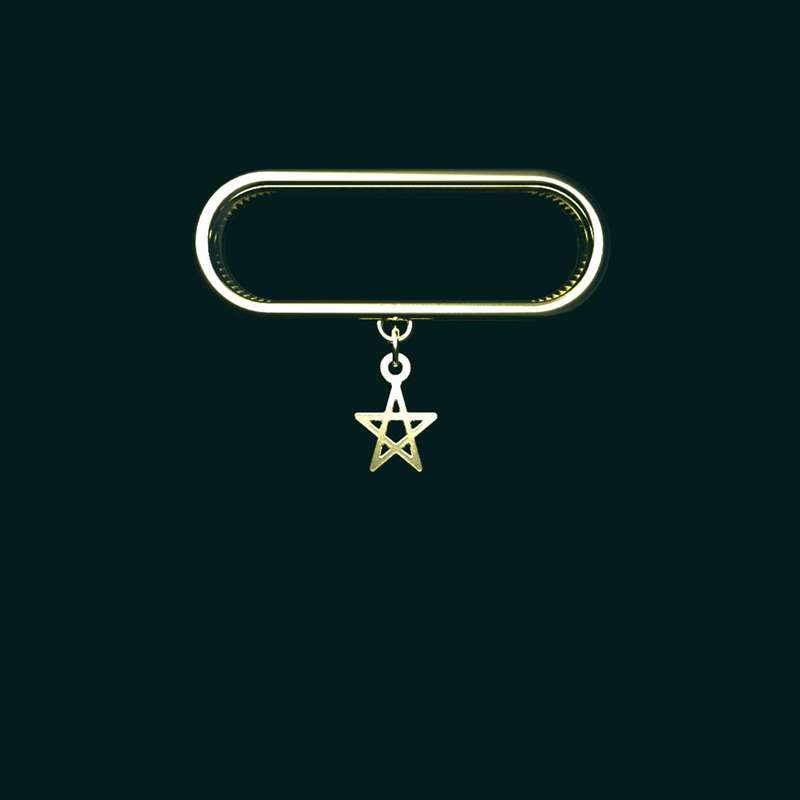 آویز ساعت طلا 18 عیار زنانه مدوپد مدل ستاره کد SG1-1533