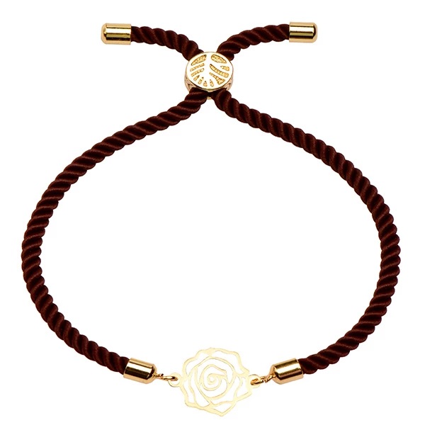 دستبند طلا 18 عیار زنانه مدل گل رز614
