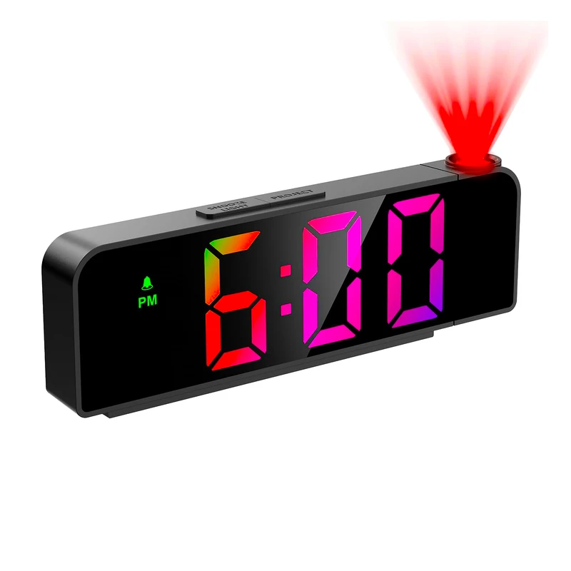 ساعت رومیزی دیجیتال مدل RGB پرژکتور دار کد GH0729 