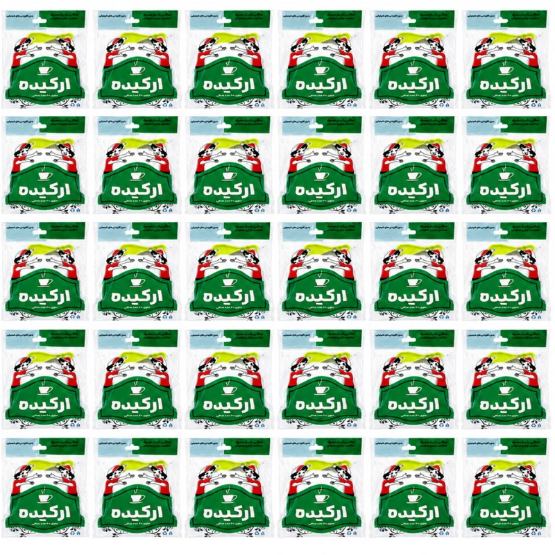 فیلتر چای ارکیده مدل کیسه ای 30 بسته 60 عددی به همراه قاشق چای