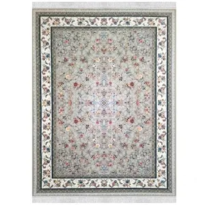 فرش ماشینی 700 شانه زمینه فیلی حاشیه فیلی روشن مدل گیلدا