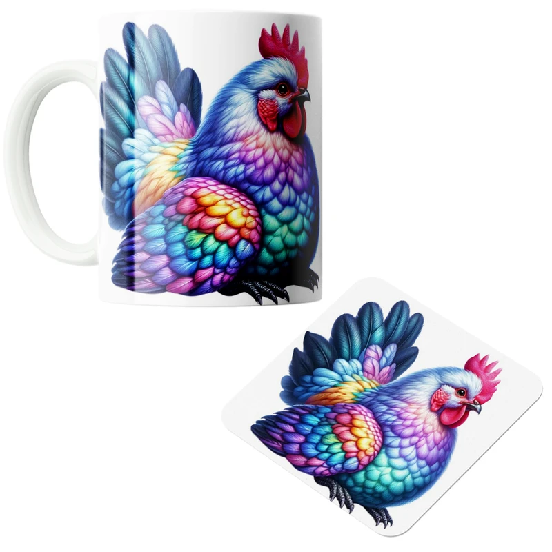 ماگ مدل خروس کد 54 به همراه زیر لیوانی 