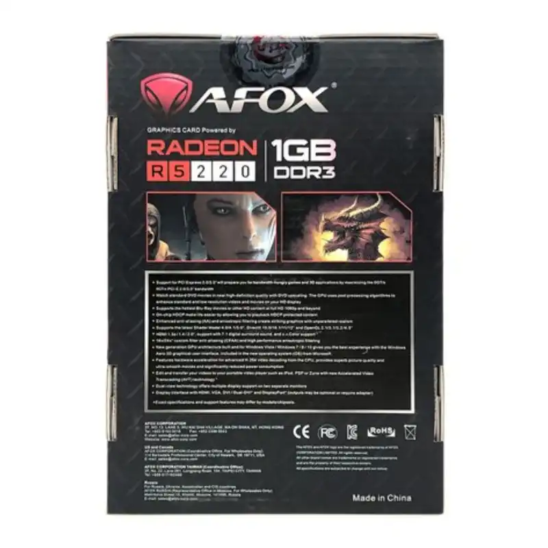 Radeon R5 Box ⭐️ خرید اینترنتی کارت گرافیک ای فاکس مدل Radeon R5 220 (1405) - دیگسون ⭐️
