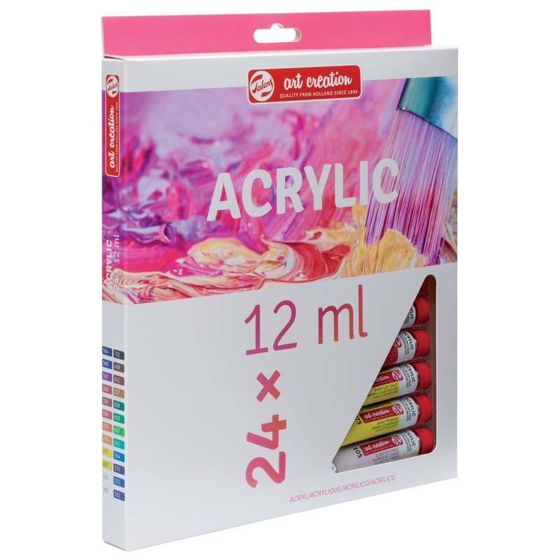 رنگ اکریلیک 24 رنگ تالنز کد 42605 حجم 12 میلی ایتر