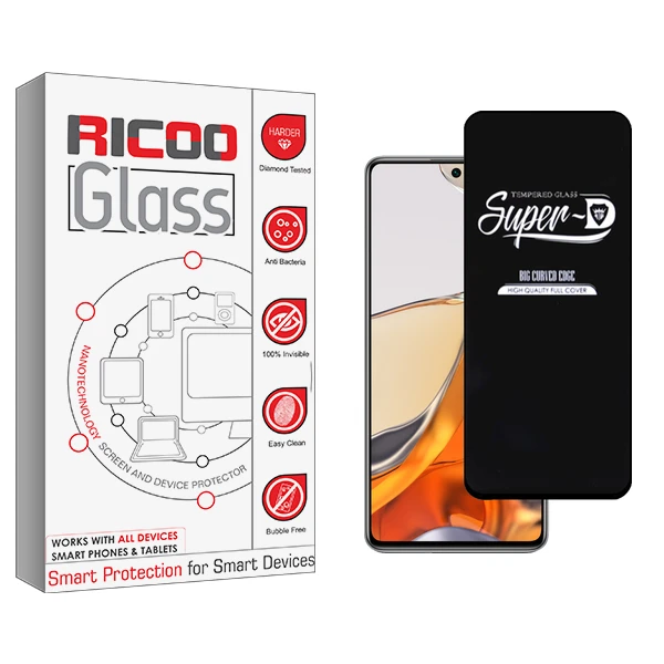 محافظ صفحه نمایش شیشه ای ریکو مدل Ricoo Glass SuperD مناسب برای گوشی موبایل شیائومی 11T Pro 5G 2107113SG