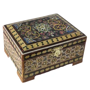 جعبه جواهرات خاتم کاری طرح تذهیب مدل 11A8