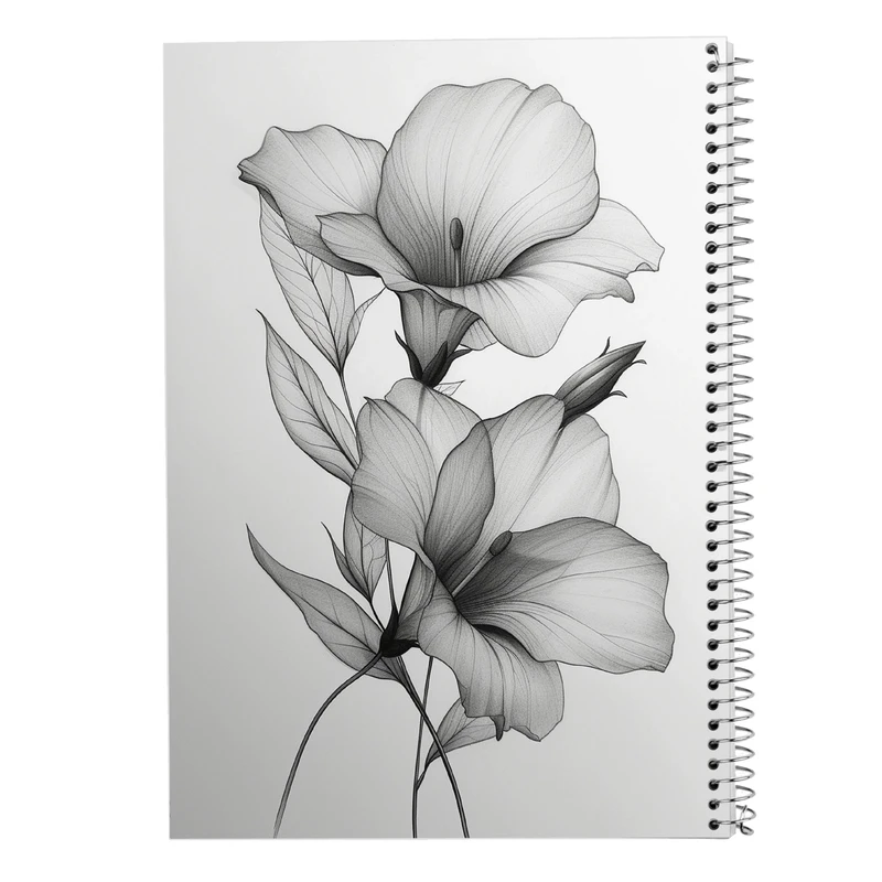 دفتر ژورنال نویسی 50 برگ مدوپد مدل نقطه ای طرح گل کد DF13826