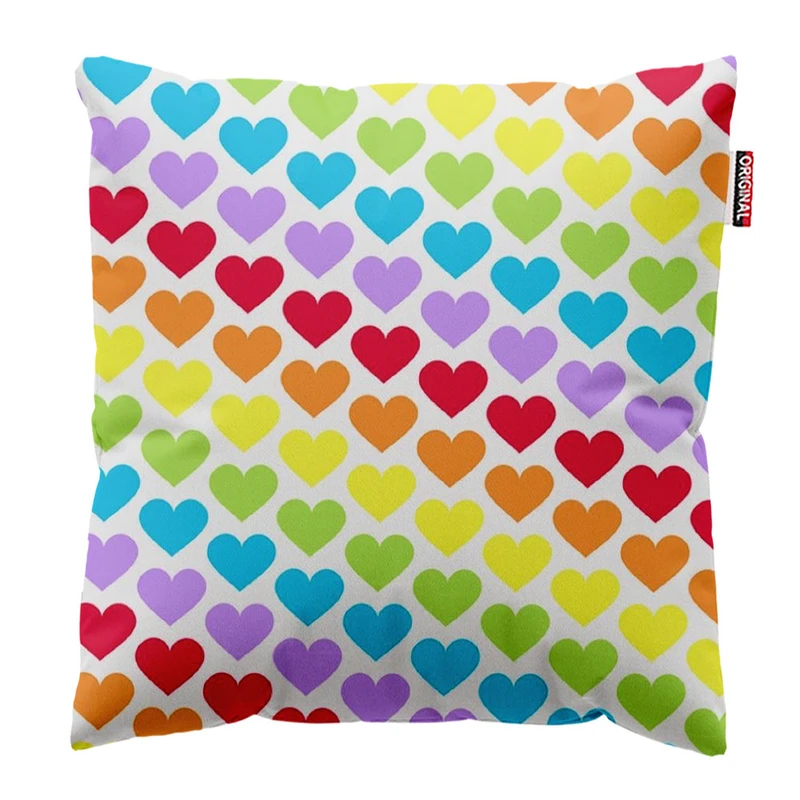  کوسن پاد آفرین طرح قلب رنگی سایز 30*30 سانتی متر کد 1048