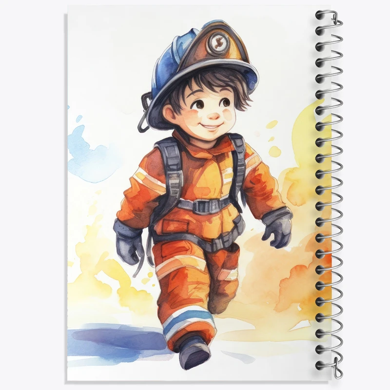 دفتر مشق 50 برگ خندالو طرح پسر آتش نشان کد N2215