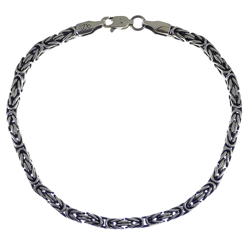 دستبند نقره مردانه گیرا مدل G0184