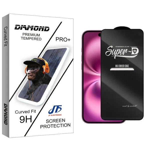محافظ صفحه نمایش جی اف مدل Diamond2 SuperD مناسب برای گوشی موبایل اپل iPhone 16
