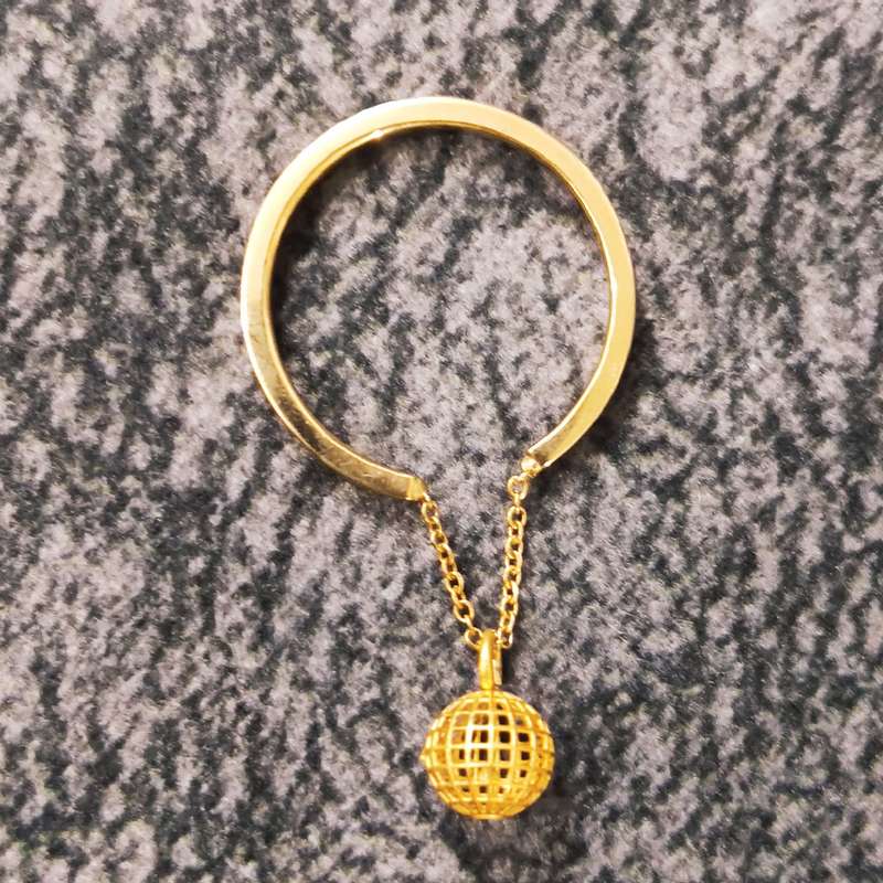  انگشتر طلا 18 عیار زنانه قیراط طرح دایره کد GH1599