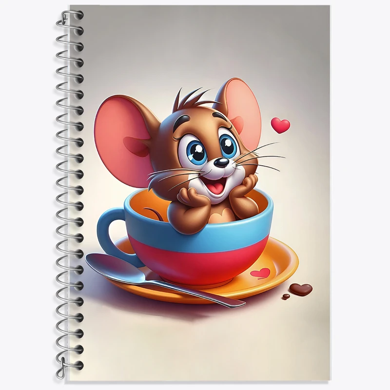 دفتر زبان 50 برگ خندالو مدل سه خط طرح جری (Jerry) کد F7538