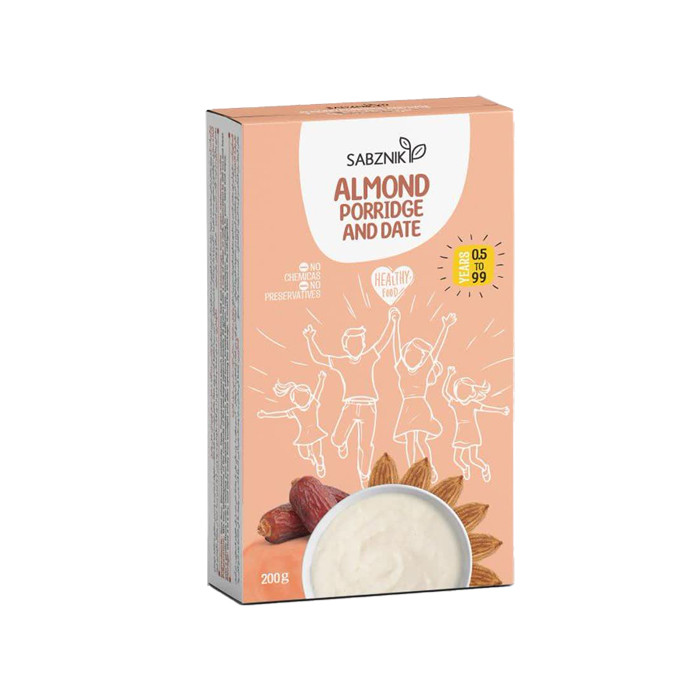 غذای کودک حریره بادام و خرما سبز نیک - 200 گرم مناسب برای سن 6 ماه