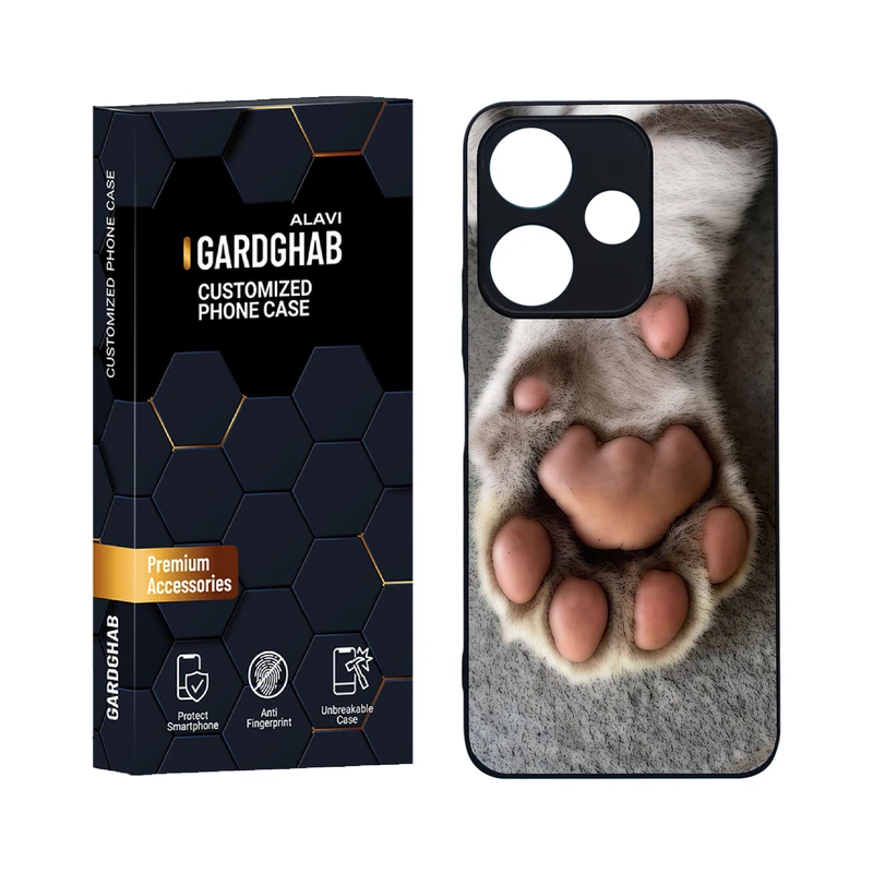 کاور گارد قاب علوی مدل دورژله ای هنری مناسب برای گوشی موبایل شیائومی Redmi 13 4G / 5G