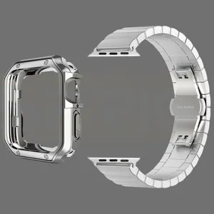 بند اسپریگ مدل Simple Link Lux مناسب برای اپل واچ سری Se/1/2/3/4/5/6/7/8/9 سایز 42/44/45mm به همراه کاور