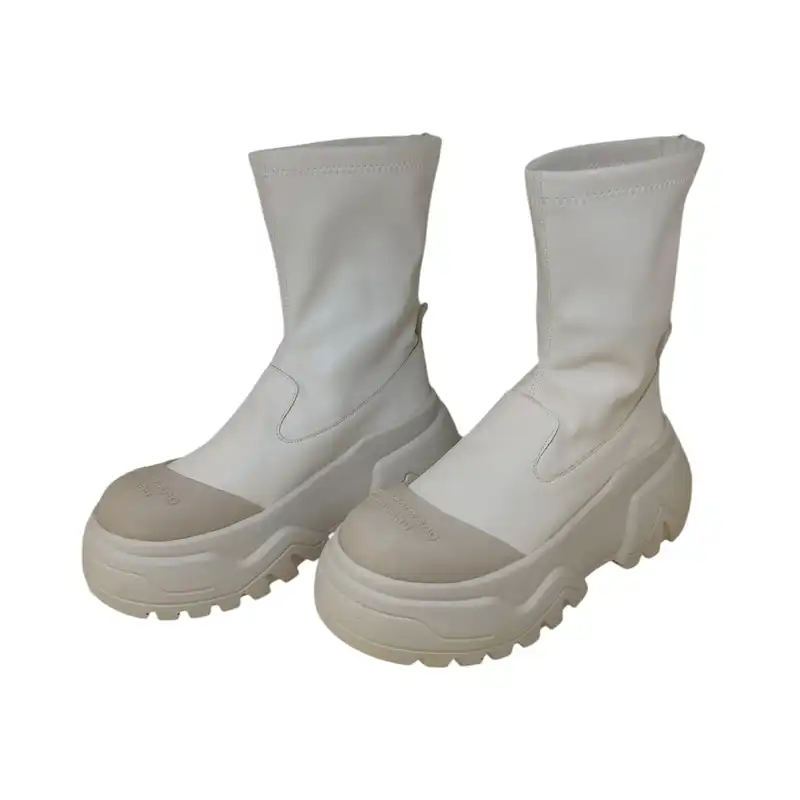 نیم بوت دخترانه مدل PN343 رنگ کرمی