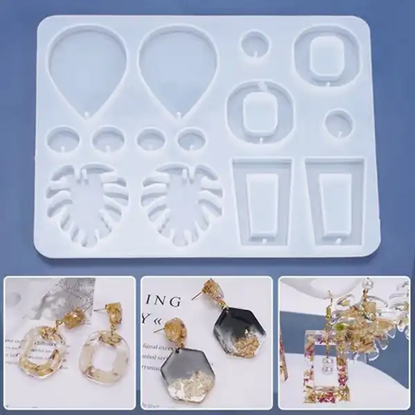 قالب رزین مدل گوشواره های پین دار