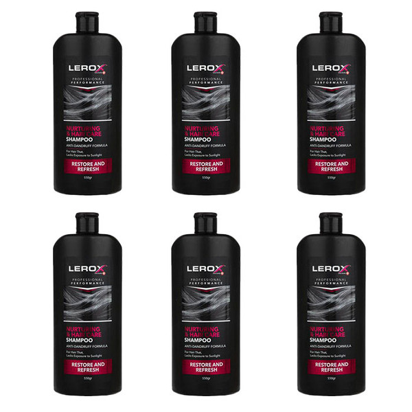 شامپو تقویت کننده مو لروکس مدل  Nurturing وزن 550 گرم مجموعه 6 عددی