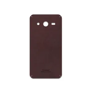 MAHOOT Matte-Dark-Brown-Leather Cover Sticker for Samsung Galaxy Core 2