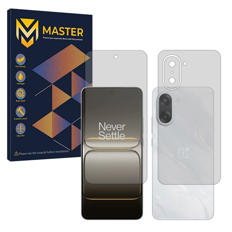 محافظ صفحه نمایش مات مستر مدل Resistant مناسب برای گوشی موبایل وان پلاس Nord CE5 5G به همراه محافظ پشت گوشی موبایل 